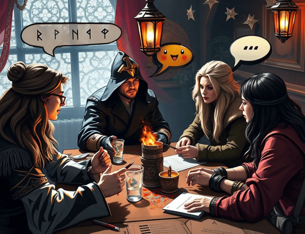 Conversation around the gaming table